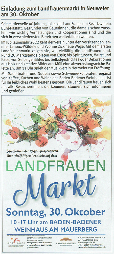 Plakat Landfrauentag