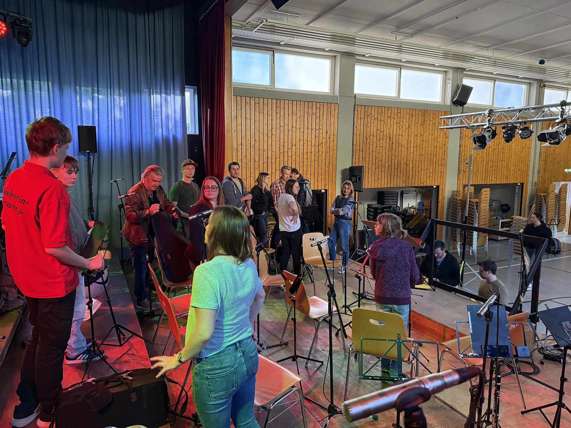 Aufbau und Generalprobe Jubiläumskonzert